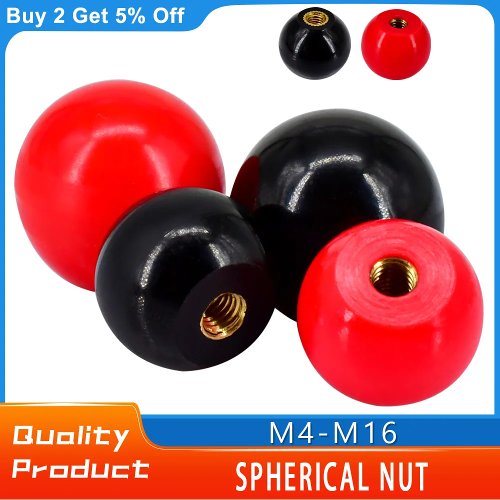 Draad Kogelvormige Kop Klemmoeren Knop M4 M5 M6 M8 M10 M12 Machine Tool Vervanging Kogelhendel Knop Klemmen Kogelkop Moer