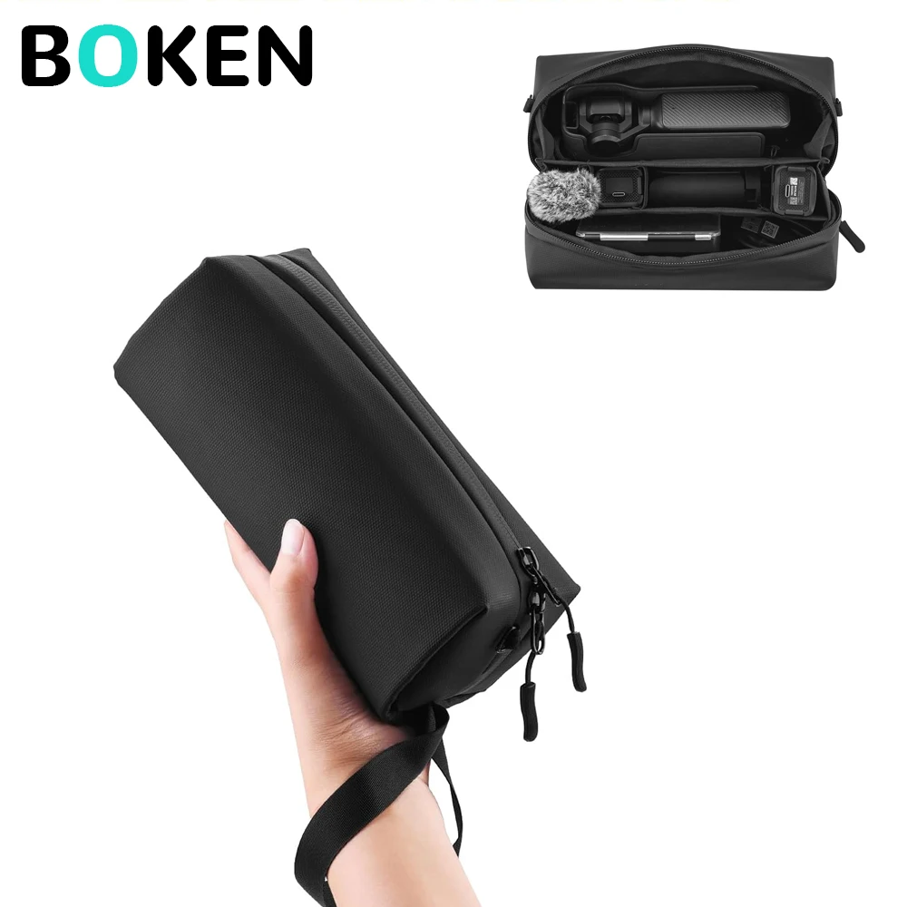 Vlog Camera Storage Bag for DJI Osmo Pocket 4/3/2, Gimbal Carrying Case with Shoulder Strap for Creator Shooting Accessories