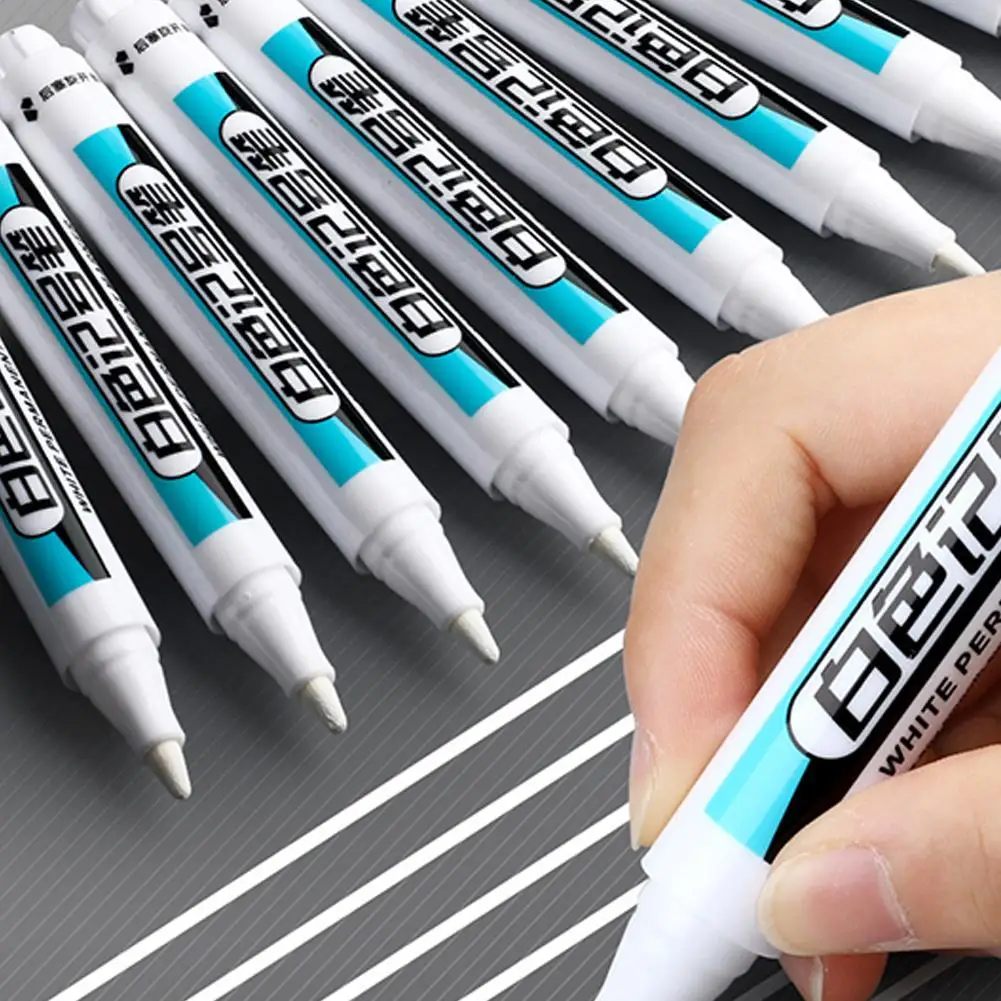 

3PCS Oily Waterproof White Graffiti Sketching Markers Stationery Deep Hole Marker White Permanent Paint White Marker Pens