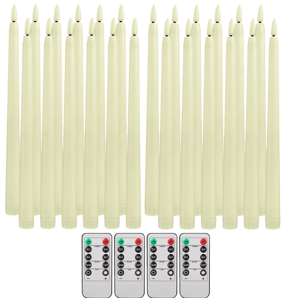 Packung mit 12/24 Stück flammenlosen, flackernden LED-Kerzen mit Fernbedienung, batteriebetriebene Teelichter, Heim-/Hochzeitsdekoration, Kerzenständer