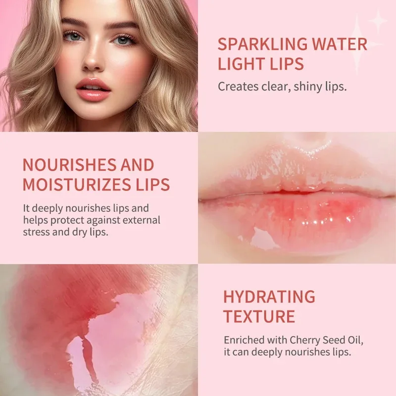 

Tinted Glow Lip Oil Set Sexy Plump Glitter Crystal Jelly Red Nude Lipstick Liquid Waterproof Moisturize Oil Lipgloss Makeup