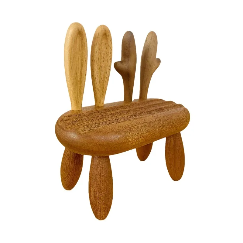For Cute Solid Wood Mobile Phone Holder, Desktop Creative Mobile Phone Holder,  Holiday Gift, Birthday.