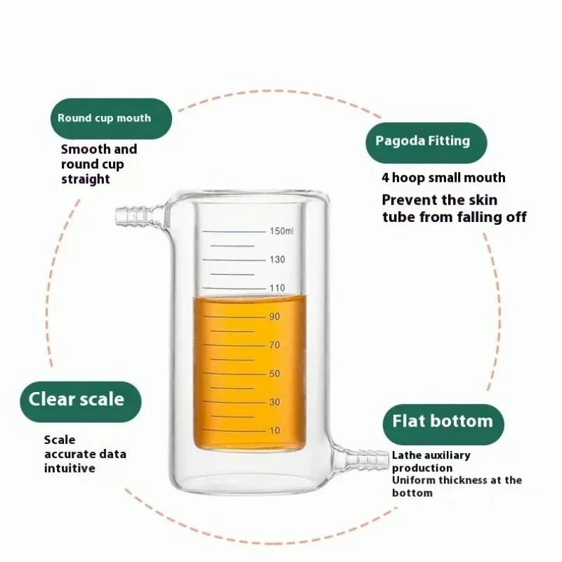 2000/3000/5000mL High Borosilicate Double Layer Jacketed Glass Beaker Lab Catalytic Reaction Vessel