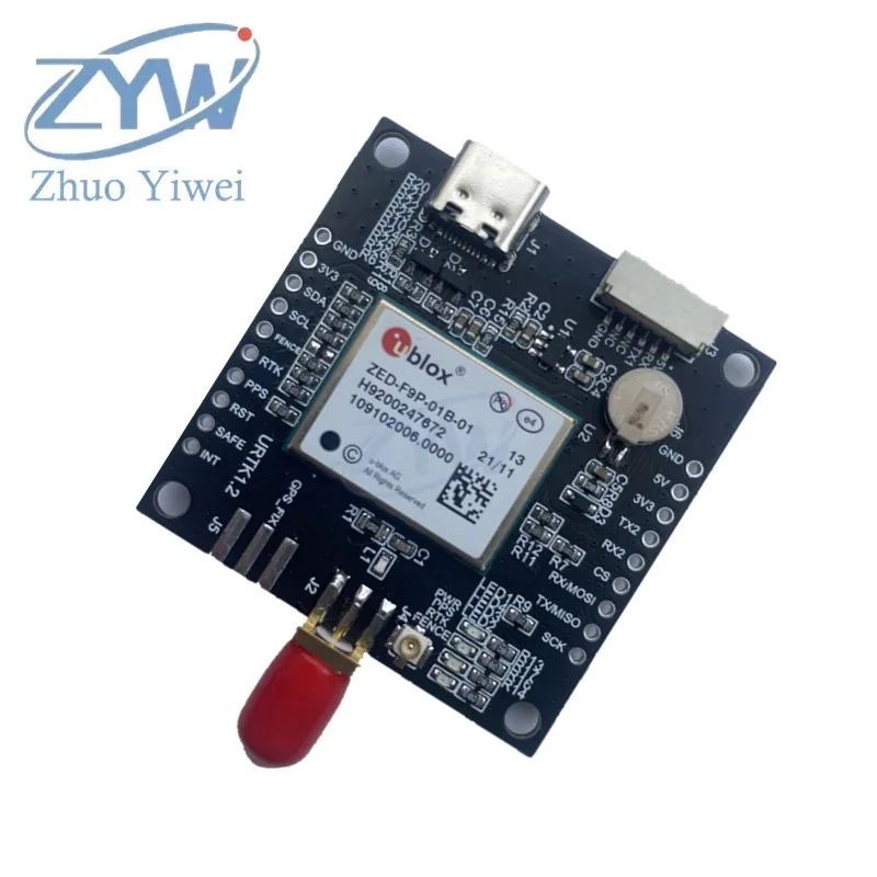 5PCS ZED-F9P-01B-01 RTK differential centimeter-level positioning module GPS navigation module new supply receiver GNSS board