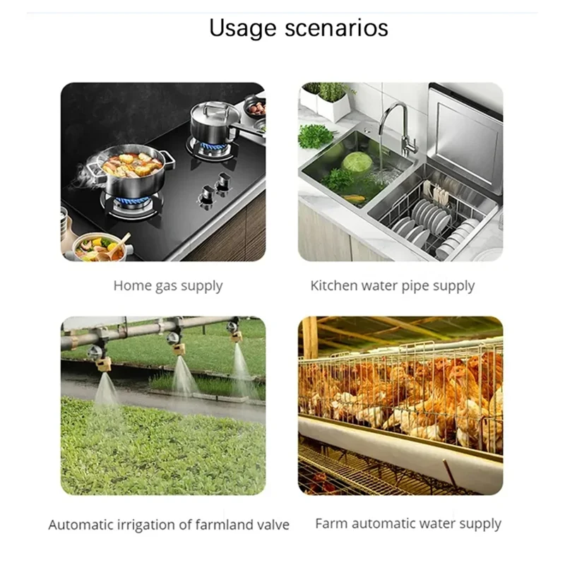 -A90P Wireless For Ewelink UK Plug WIFI Smart Valve Controller APP Remote Control Water Shutoff Automation Ball Valve