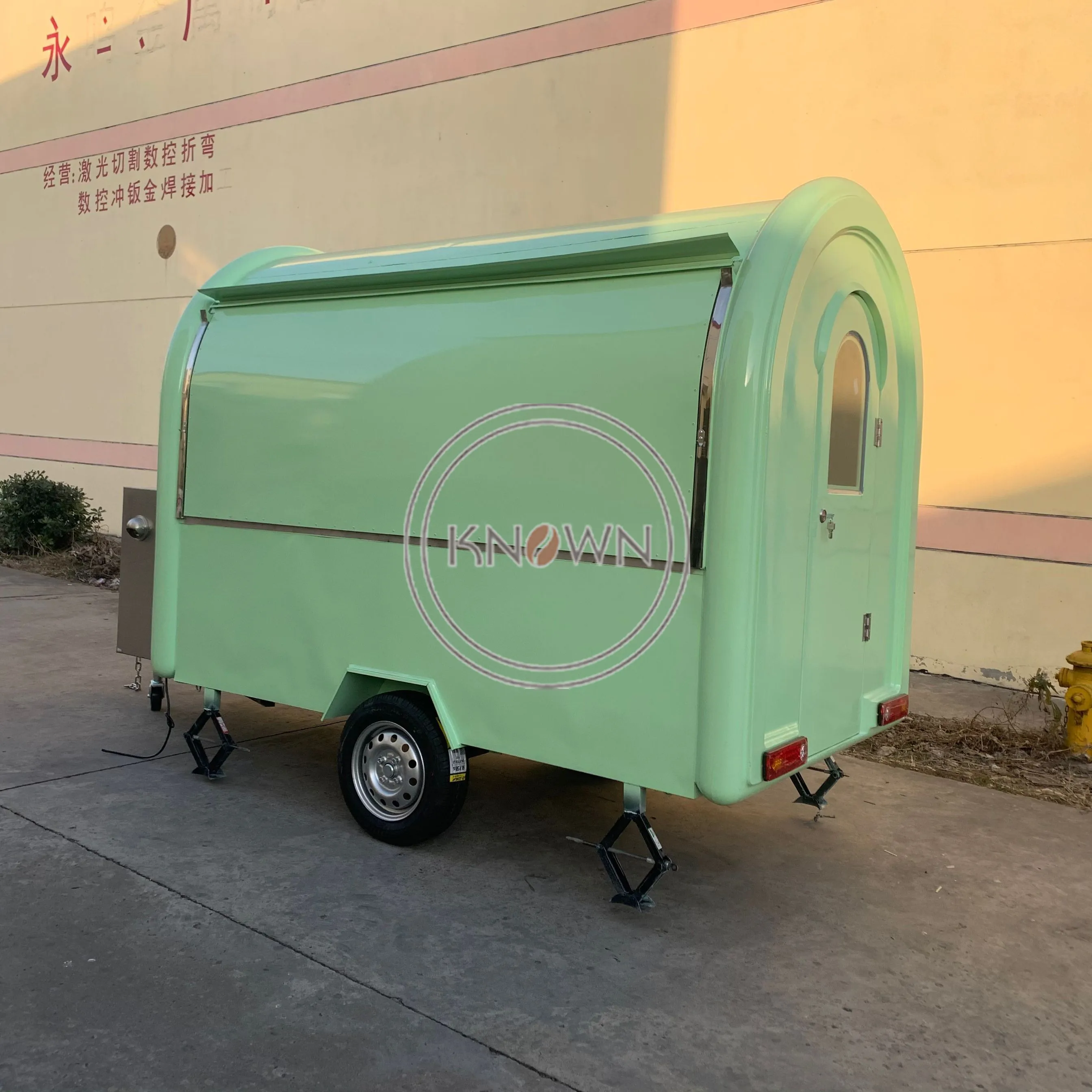 Rimorchi per alimenti in concessione da 220CM Usa Standard Frozen Mobile Gelato carrello per Gelato caffè Pizza bevande distributore automatico chiosco Bar all'aperto