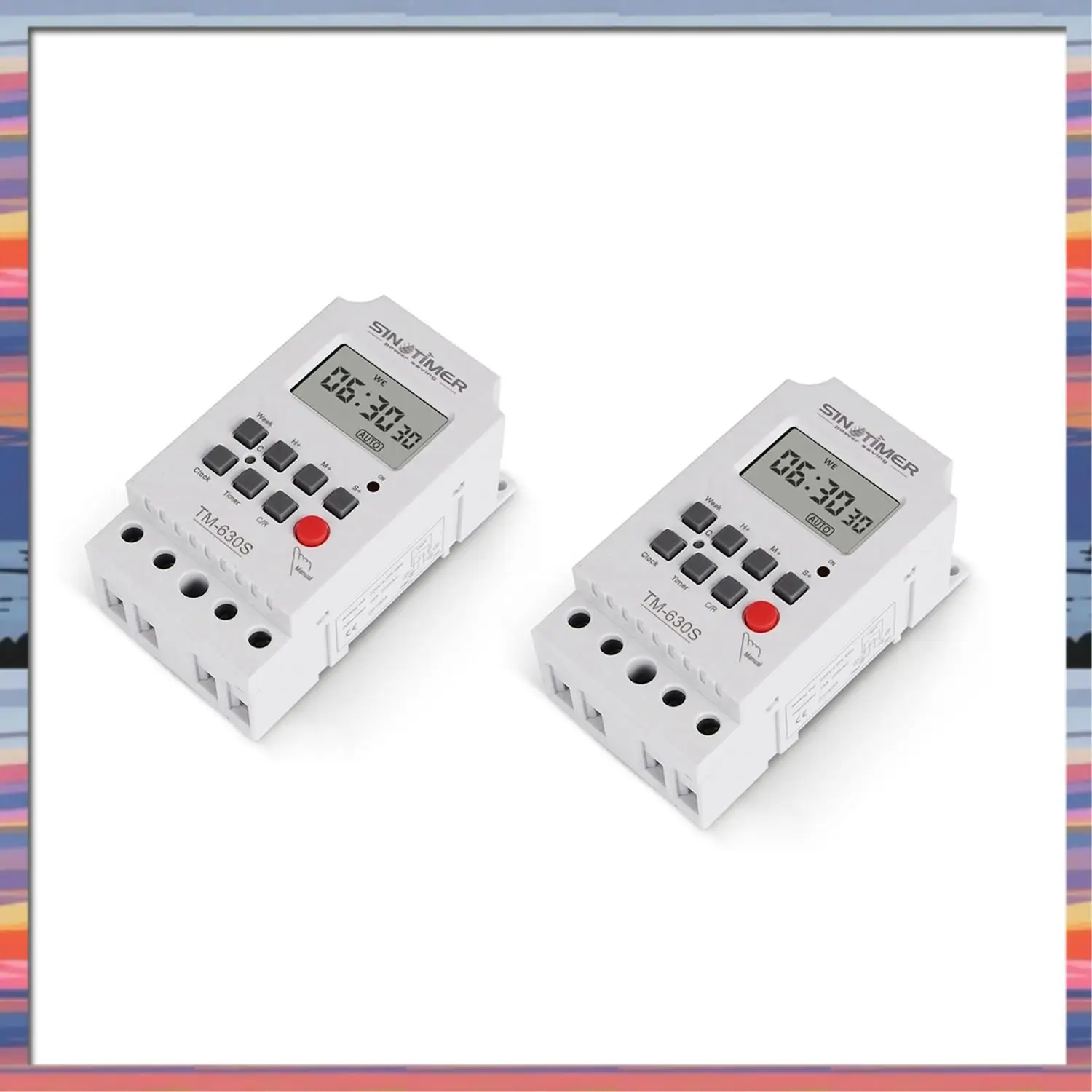 

AFBC Sinotimer 2 Pcs Seconds Control Timer Switch Large Screen Digital Display Hot Pin Voltage Output Time Controller, Tm630s-4