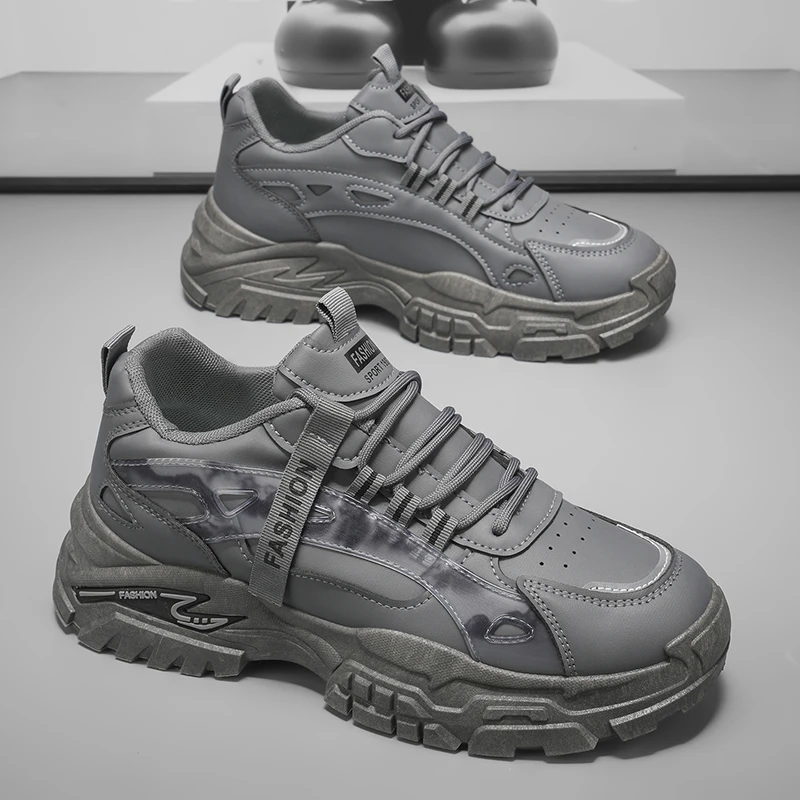 

Men's Breathable Sports Running Shoes 2025 New Style Dad Casual Thick Bottom Heightening Mesh Surface Trendy Student Sneakers