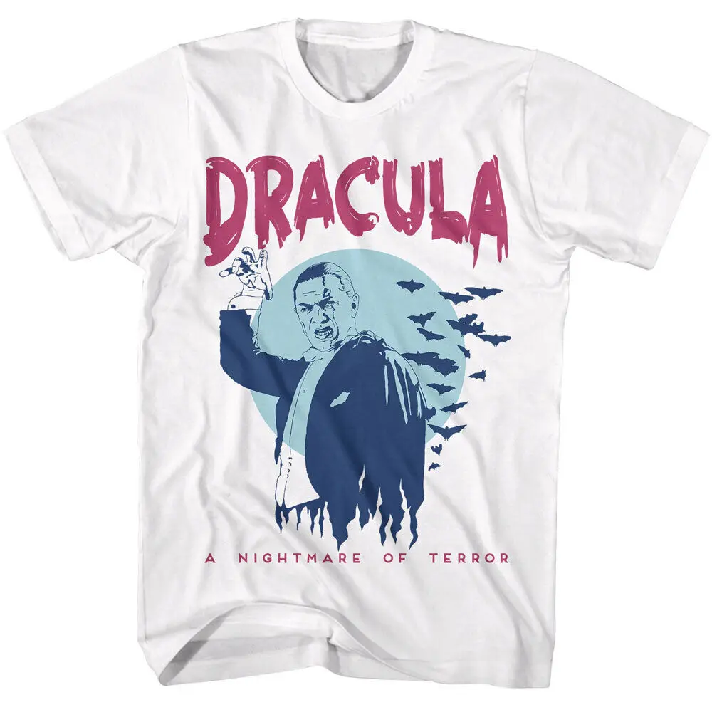 

DRACULA T-Shirt Nightmare of Terror Mens Bela Lugosi Comic Art New White Cotton