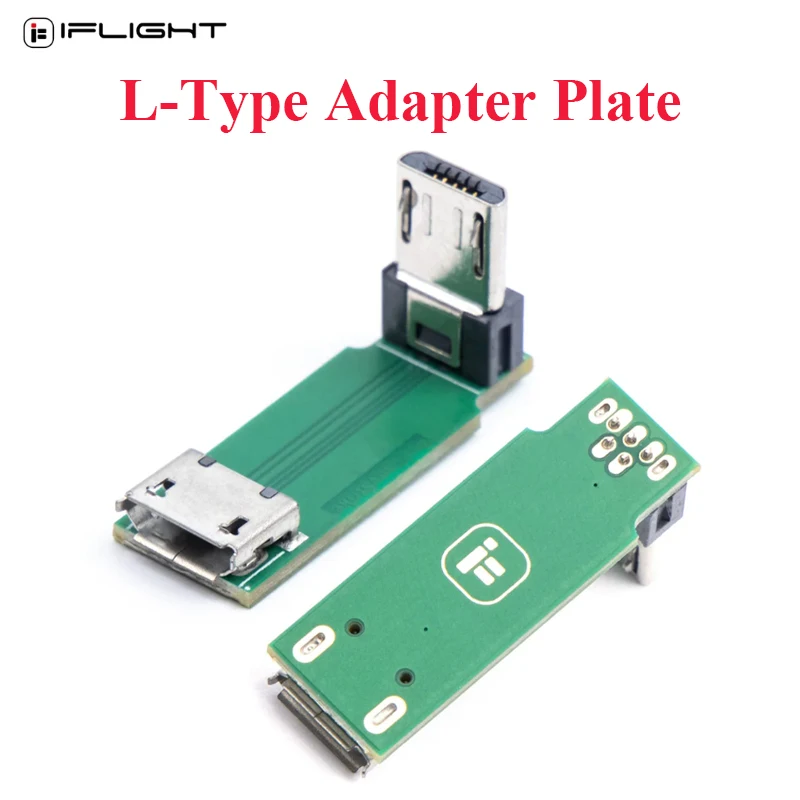 IFlight L-Type Adapter Plate Micro USB Male To Female Extension Board  for RC FPV Racing Flight Controller DIY Parts