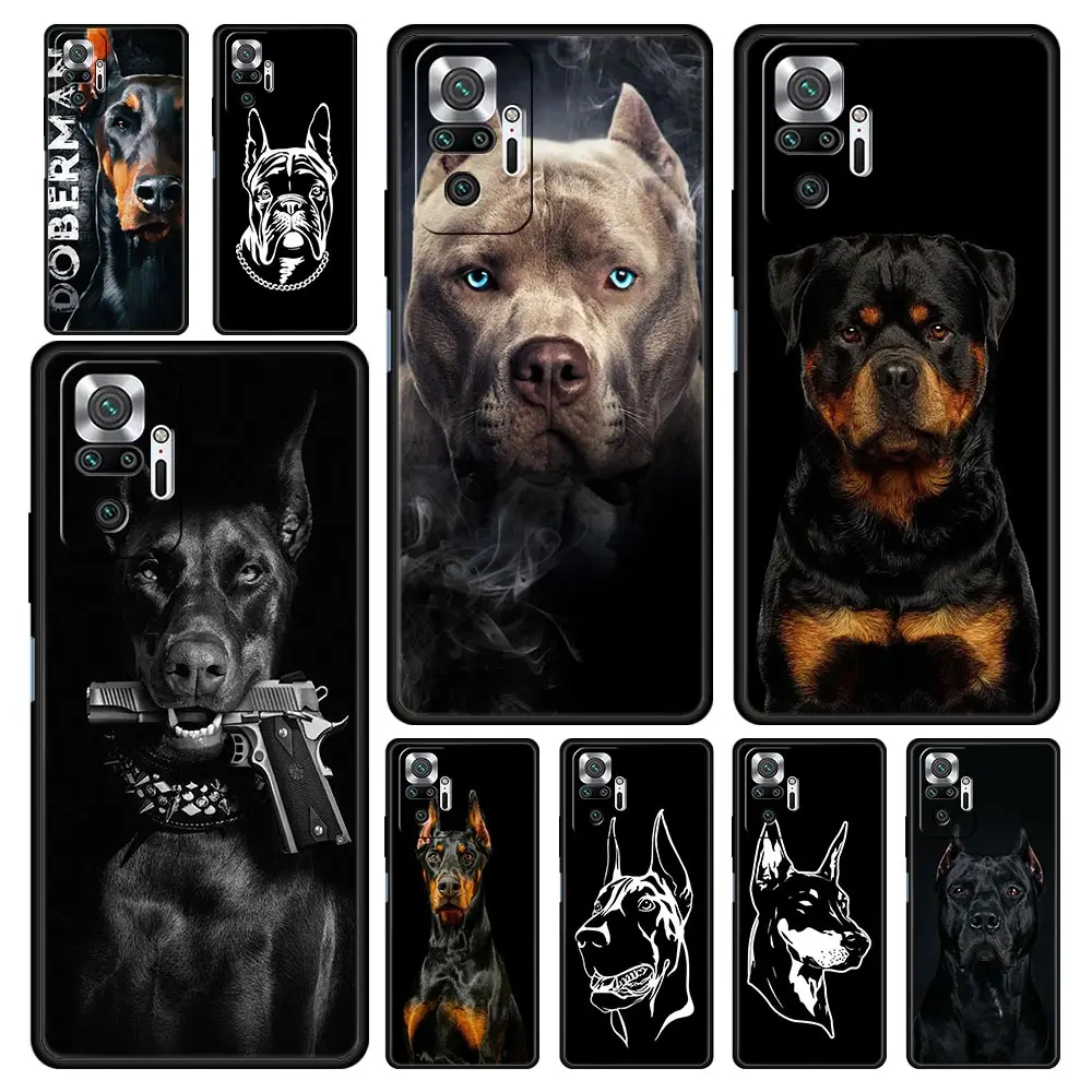 For Redmi 10C Cases Funda Pet Dog Pitbull Soft Phone Case For Xiaomi Redmi Note 12 11 9S 9 8 10 Pro Plus 7 9T 8T 9C 9A 8A Cover