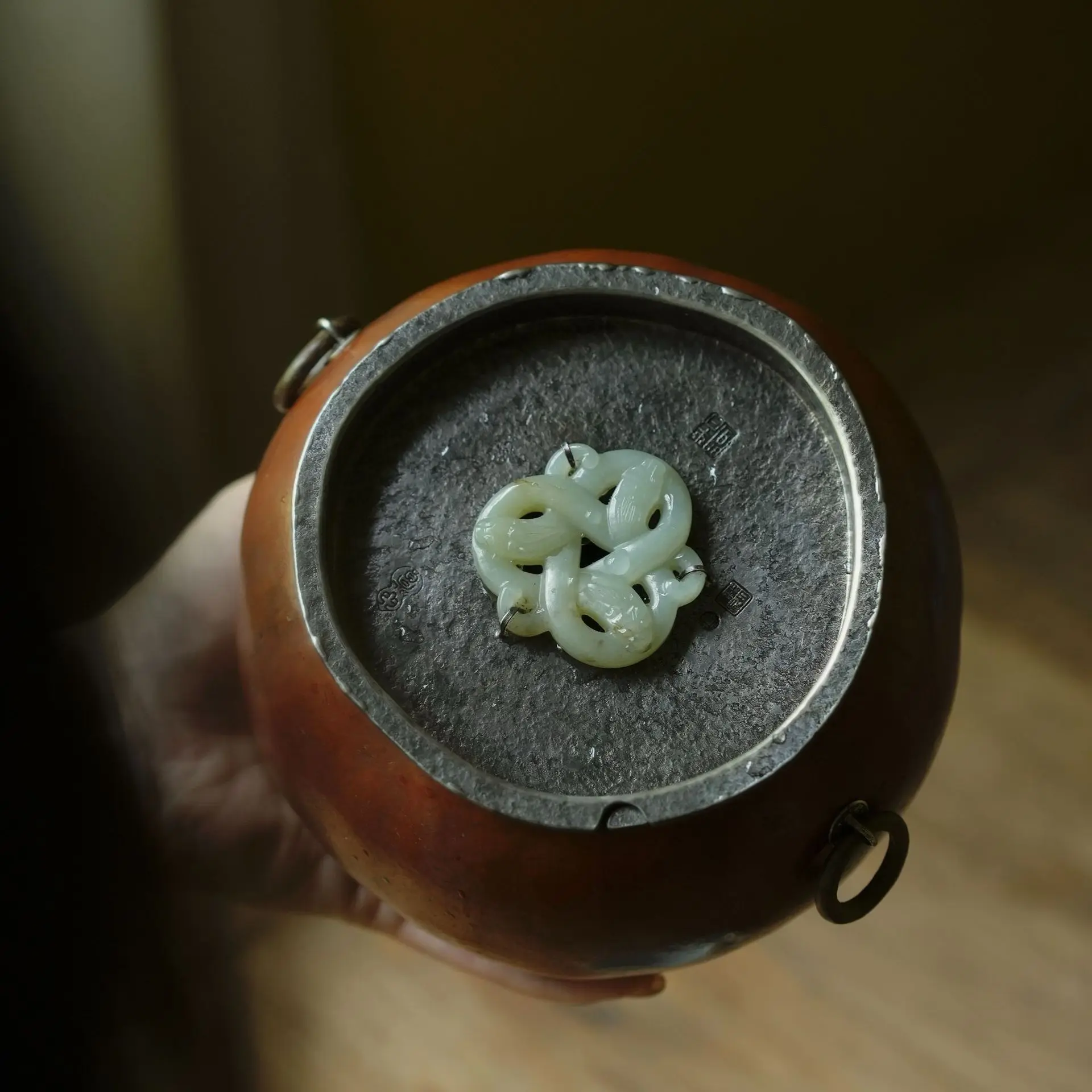 Old gourd pure tin Dajian water, tea washing tea bowl, water basin, tea ceremony zero utensils, retro cultural games