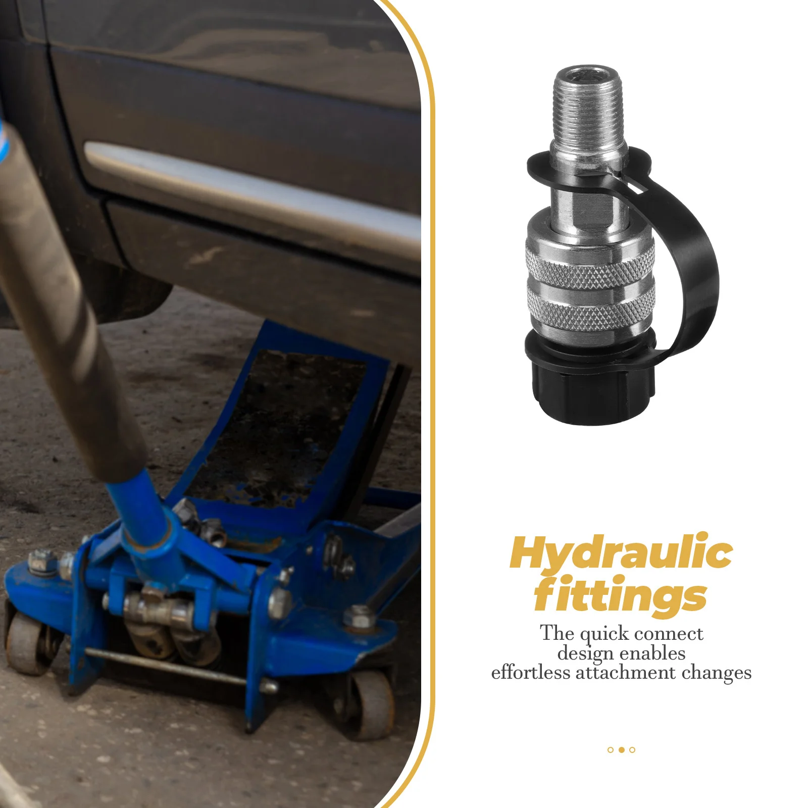 

Hydraulic Quick Connect Coupler 3 8 Inch Female Fitting Zinc Plated Carbon Steel Durable Hose Coupler Protective Dust Cap