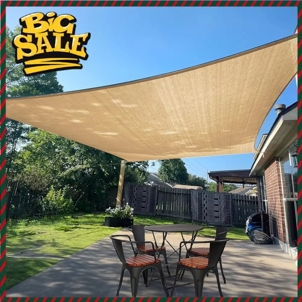 

Bestseller7' x 20' Outdoor UV-Blocking Mesh Sail Shade for Patio, Deck, or Pergola (Custom Sizes Available)