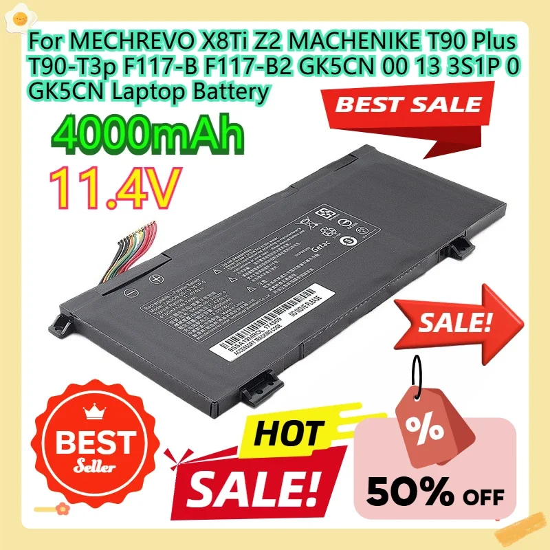 For MECHREVO X8Ti Z2 MACHENIKE T90 Plus T90-T3p F117-B F117-B2 GK5CN-00-13-3S1P-0 GK5CN Laptop Battery