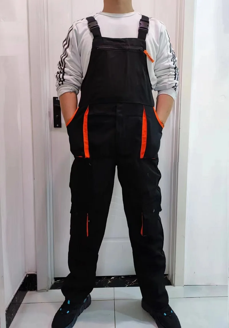 Bib overalls Work Overall Uniforms Men Women Working Coveralls Welding Suit Car Repair Workshop Mechanic Dungarees Men Warehouse