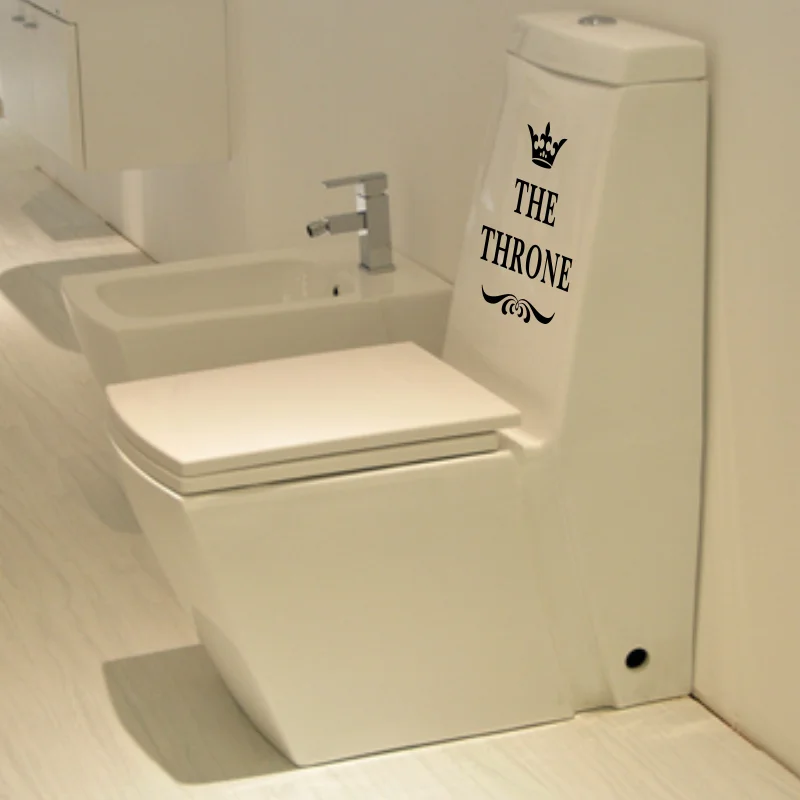 Creative Vinyl THE THRONE Funny Interesting Toilet Wall Sticker Bathroom For Home Decor Decal Poster Background Stickers #66