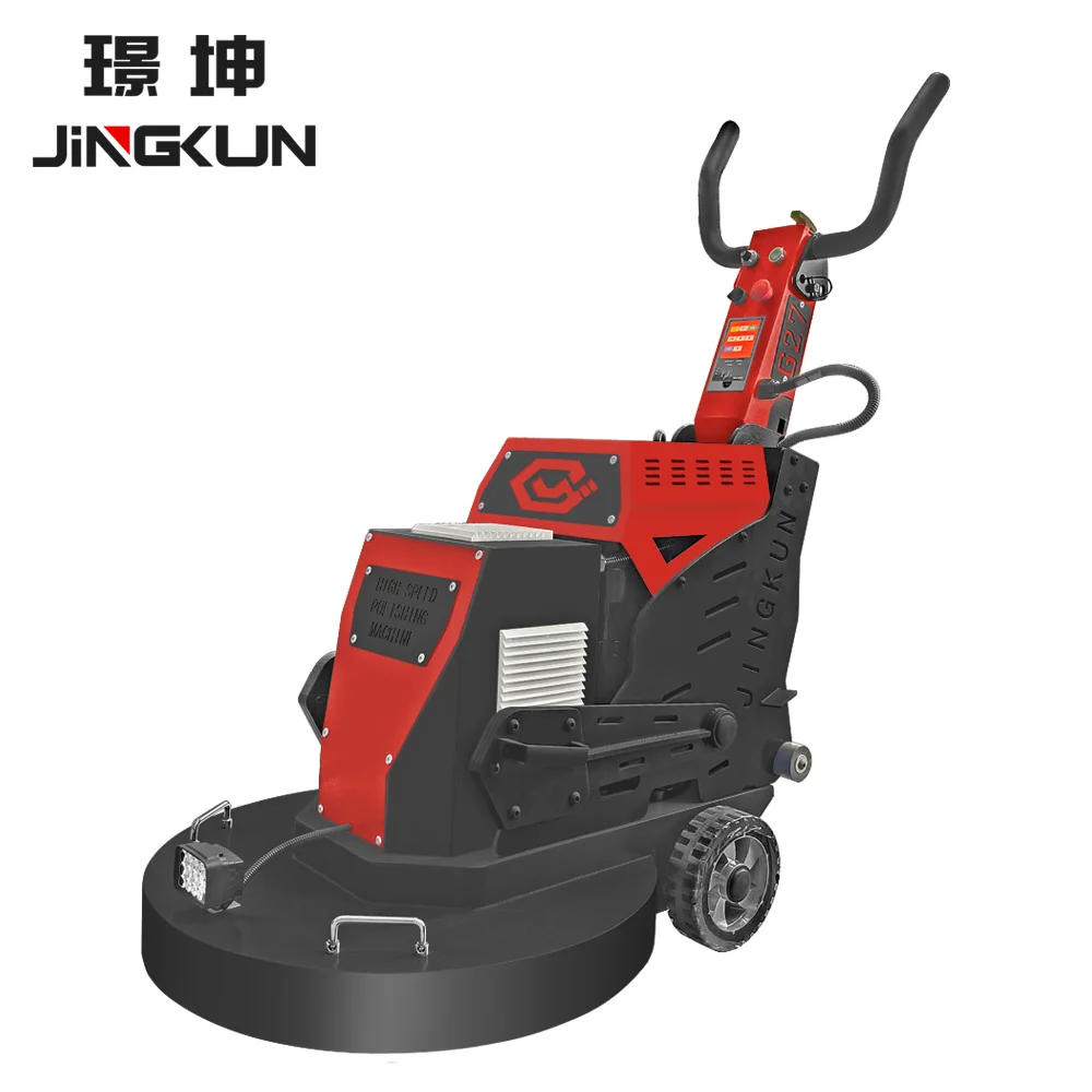 JINGKUN High Speed Engine Gear Concrete Floor Polishing Machine Hand-Push Long-Time Operation Workshop/Commercial Floor