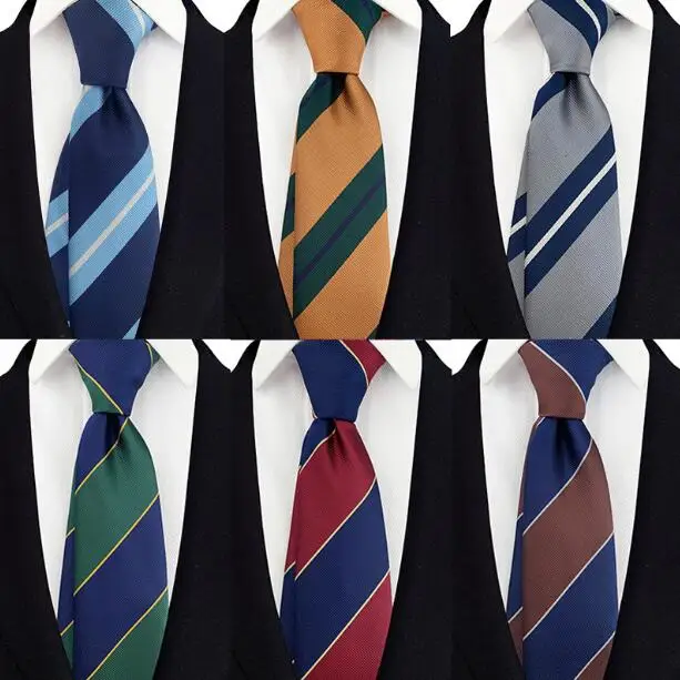 

Classic 8CM sstriped Tie for Office Business Wedding Fashion Versatile Style Necktie Grey wine Red