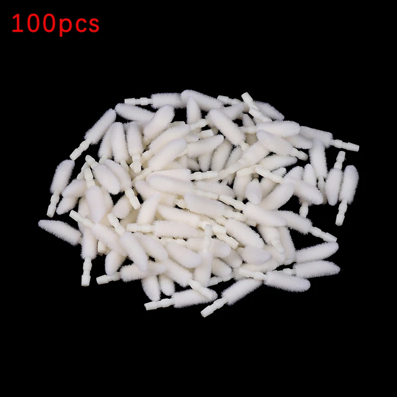 100 Pcs Disposable Cosmetic Makeup Lip Brush Cotton Head Makeup Cosmetic Tool Eyeshadow Lip Gloss Tools Makeup Brush Head