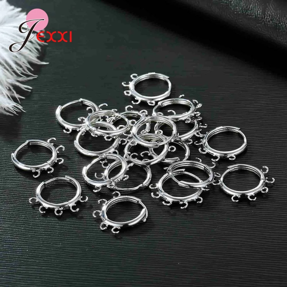 New Design 925 Sterling Silver Charm Smooth Ear Hook Earrings Accessories For Jewelry Making DIY Handmade Findings 17mm