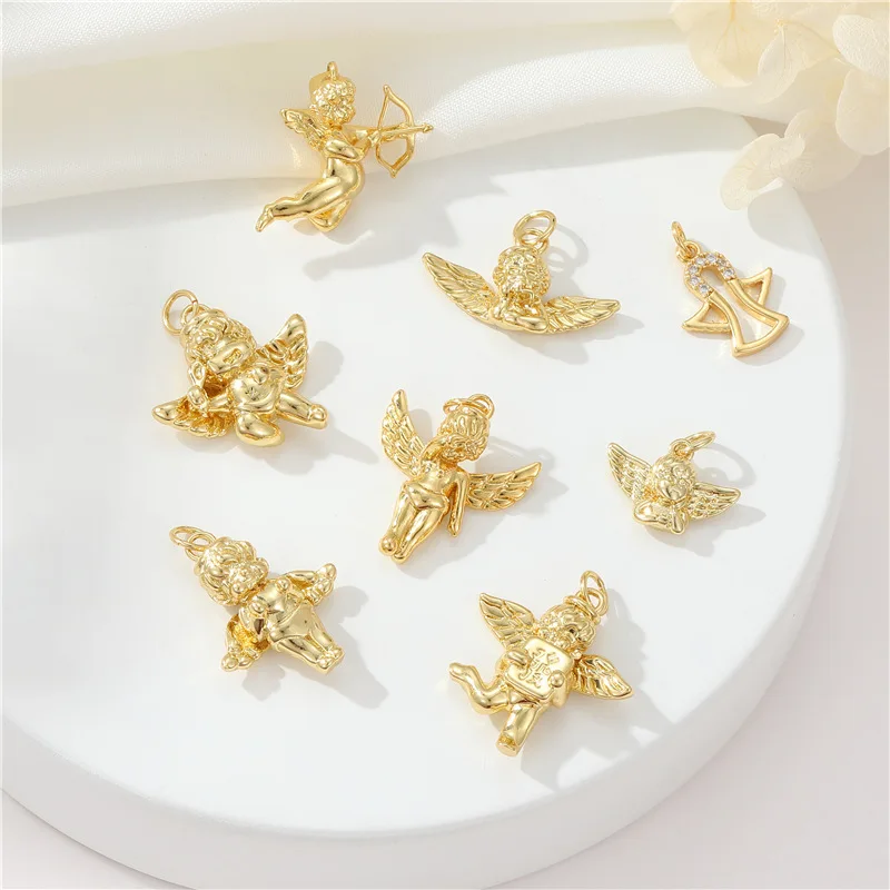 

1 Piece of Jewelry DIY Bracelet Necklace Earrings Accessorie Pendant, Retro Cute Three-dimensional Cupid Angel Pendant Wholesale