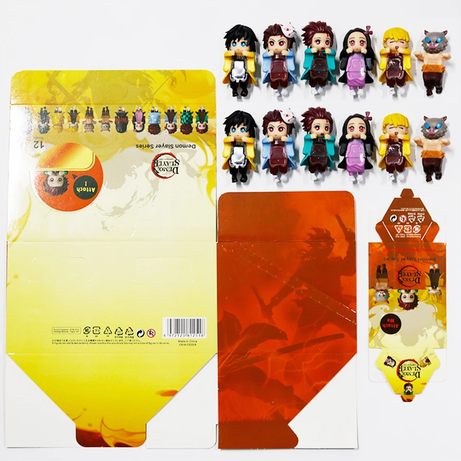 Anime Demon Slayer Serie Blind Box Auto Telefoon Decoratie Desktop Computer Scherm Cupido Hand Mode Speelpop Verjaardagscadeau