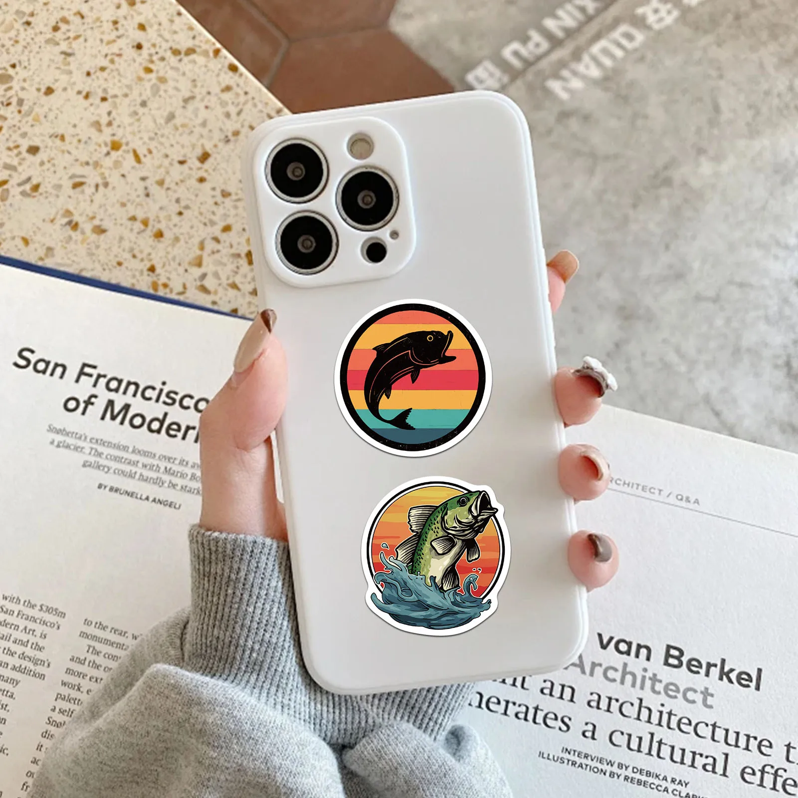 10/30/50PCS Sea fishing Animals Graffiti Stickers Skateboard Phone Guitar Laptop Waterproof Cool Cartoon DIY Sticker Decals Toy