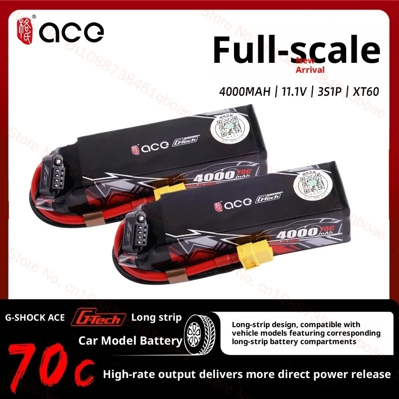 New Gree ACE Lipo Battery 2S 3S 4S 7.4V 11.1V 14.8V 4000Mah 6000Mah 70C XT60 Plug For RC Remote control Model Car MJX 14 model