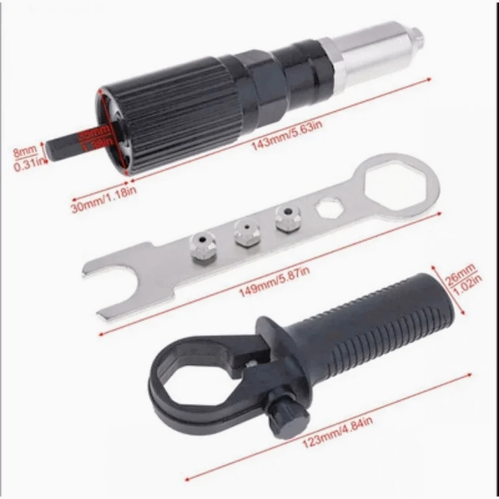 Best Selling Professional Electric Rivet Nut Gun Machine Core Pull Accessories Cordless Riveting Gun Drill Adapter Insert Nut - view 4