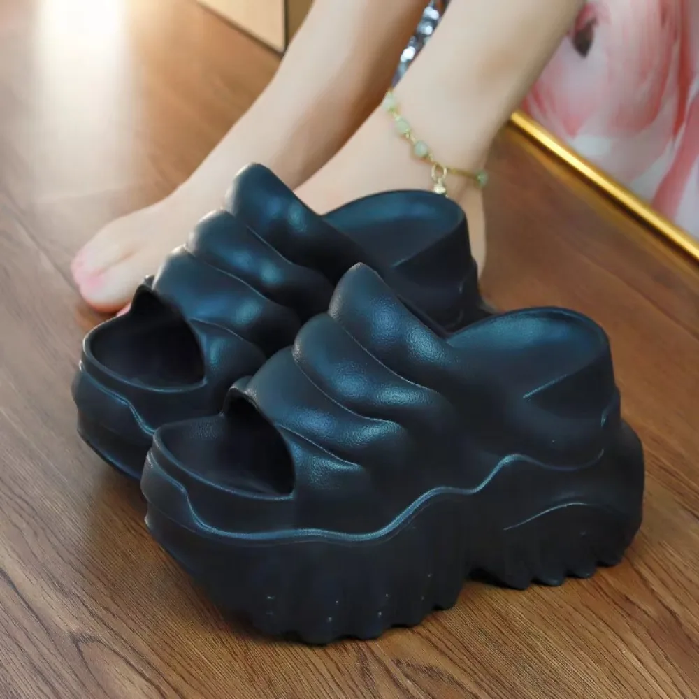 Comfortable Casual Wedges Slippers 10cm Increased Light Slip on Platform Slides Shoes Soft EVA Summer Sandals Female