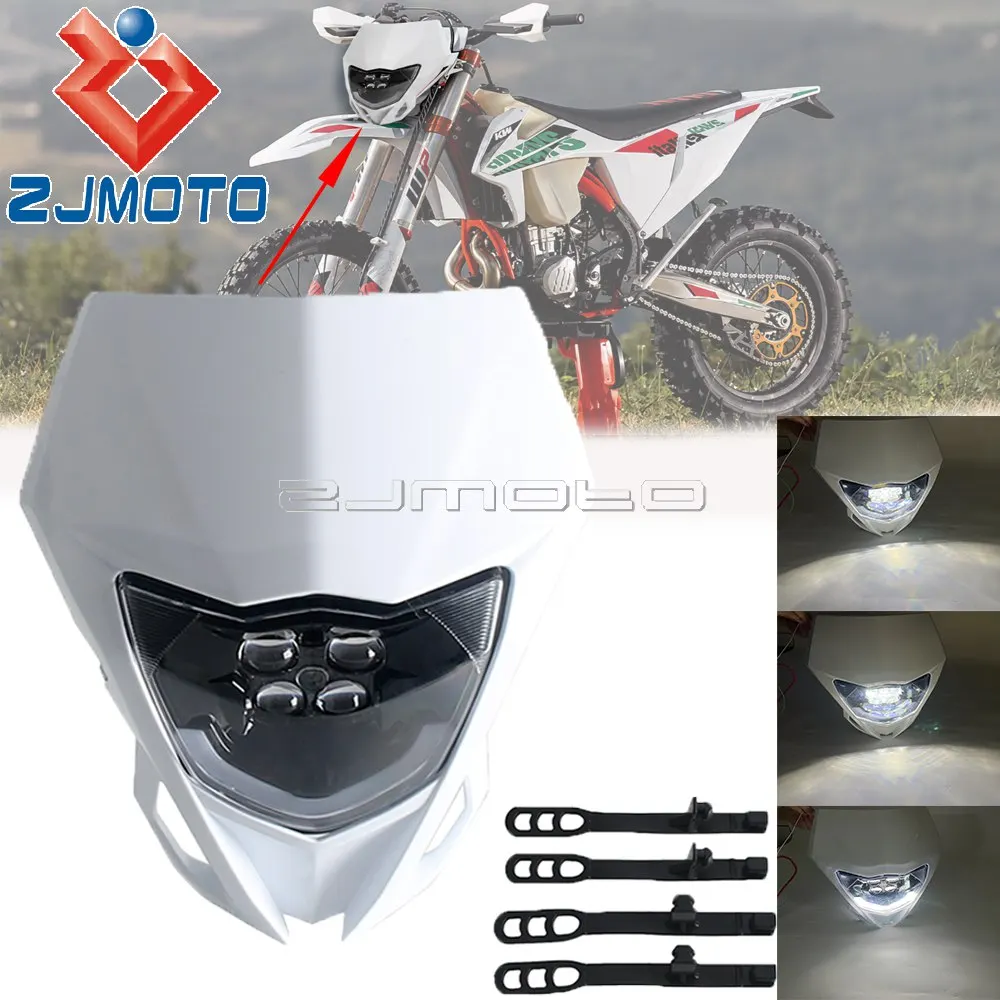 Motorcycle Universal Headlight Enduro LED Headlamp For Yamaha WR250F WR450F YZ125 YZ250 YZ450F Honda CRF250R CRF450R KTM 250 EXC