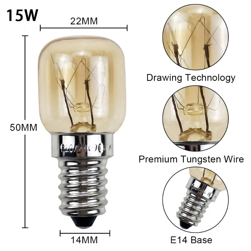 電子レンジ,ソルトランプ電球,クリスタルランプ,e14,15w,25w,220v,300 ℃,ボックスあたり2個