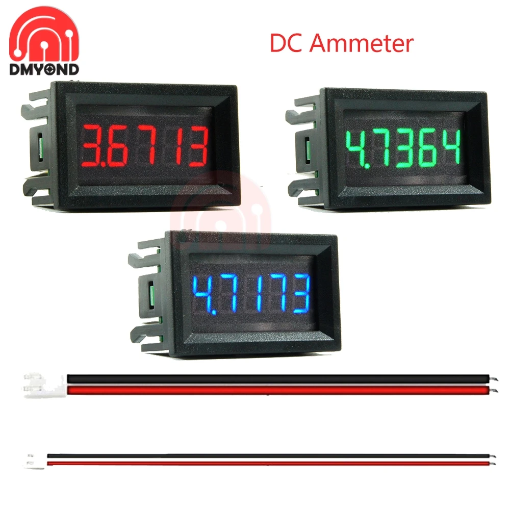 Mini Amperímetro Digital com Display Led Built-in Shunt Detector Amp Medidor de Corrente Tester Detector 036 Dígitos Dc12v 0- 30a 5ma 50ma 03.0000a