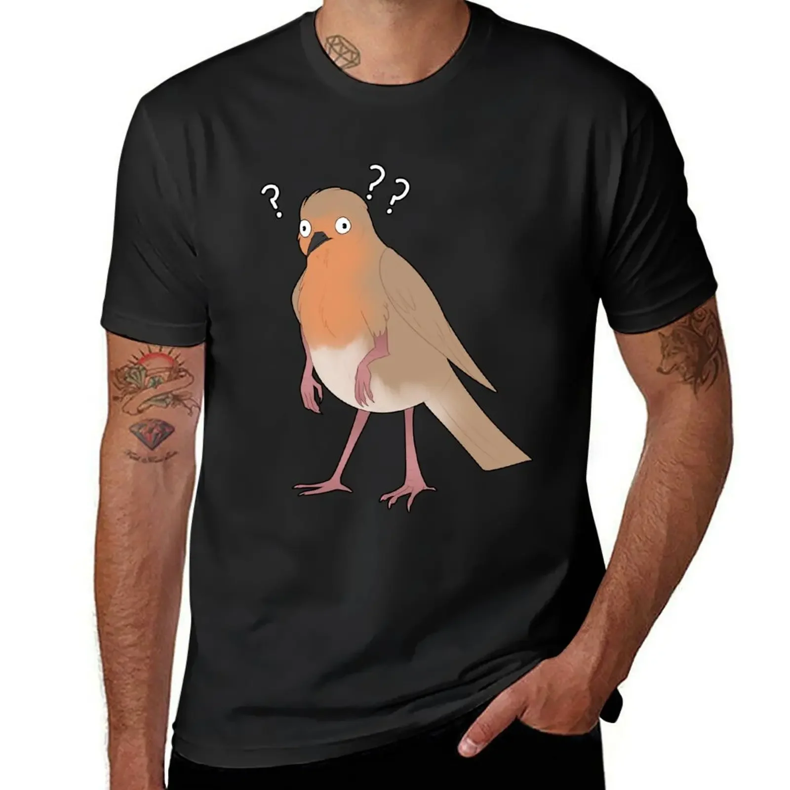 

BIRDS WITH ARMS - Robin T-Shirt oversized graphic tee new edition men clothings