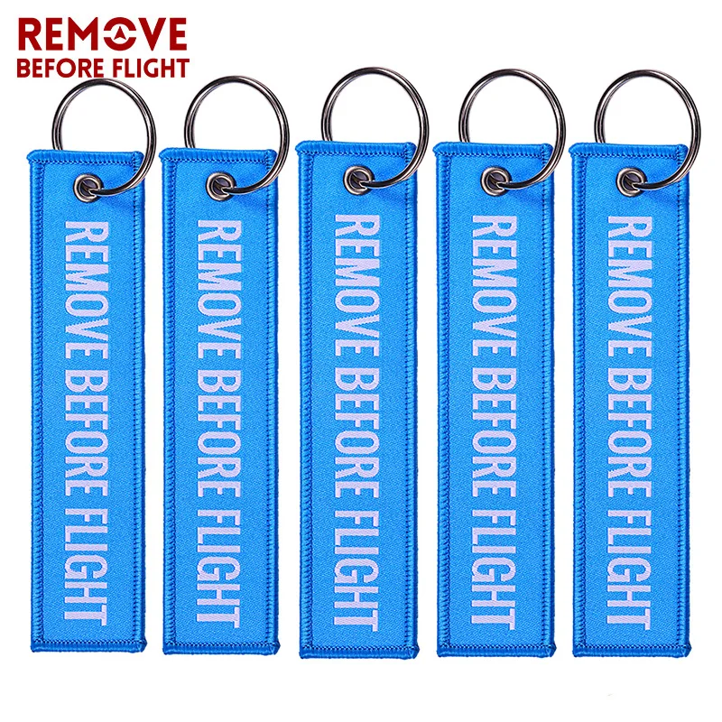 5PCS Remove Before Flight Woven Key Chain Aviation ATV Motorcycle Pilot Crew Tag For Christmas Gifts Pendant Tags Keychain