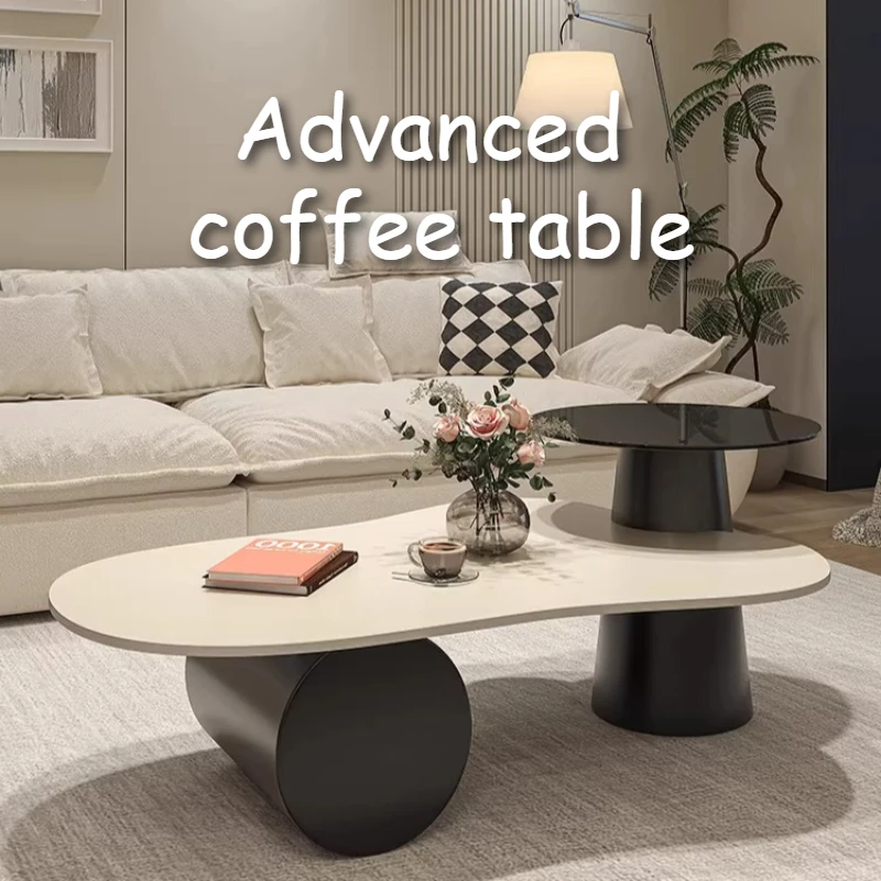 Irregular Rock Plate Coffee Table Storage Fashion Sofa Side Table Living Room Center Decor Design Decor Items House Furniture