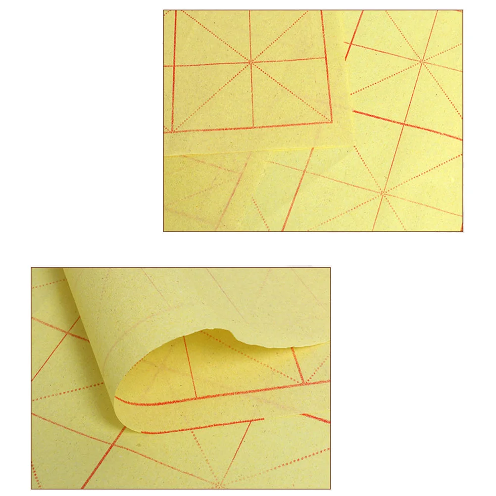 

Chinese Calligraphy Practice Paper 12 Grids Per Sheet Yellow Traditional Writing Sheets For Beginners Water Imbibition