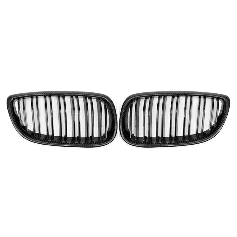 Carbon fiber+ABS 2-Slat  Grille For BMW 3 Series E92 E93 M3 2006-2009  Auto Parts  front grill