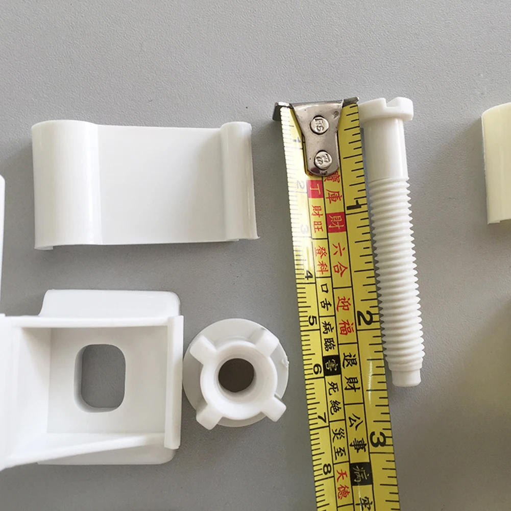 

1set 4cm Plastic Toilet Seat Hinge Bolts Screw White Toilet Lid Hinge Mounting Fittings Bathroom Hardware Replacement Parts