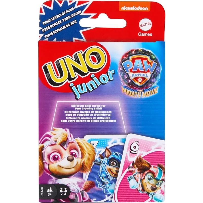 Mattel UNO Games Paw Patrol Card Game Family Funny Entertainment Board Game Poker Cards Game Gift Box