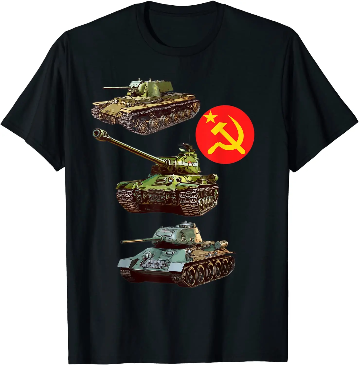 

WWII Soviet IS-2 KV-1 T-34 Tank T-Shirt. Summer Cotton Short Sleeve O-Neck Mens T Shirt New S-3XL