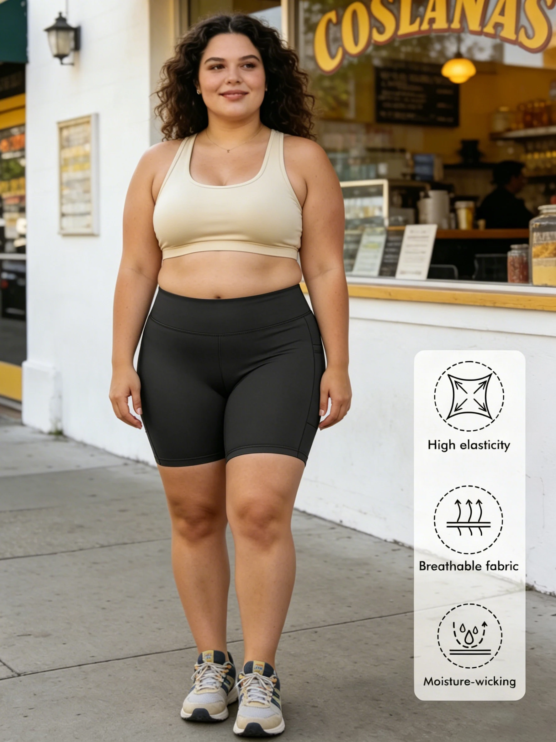 Plus Size Biker Shorts for Women - 3