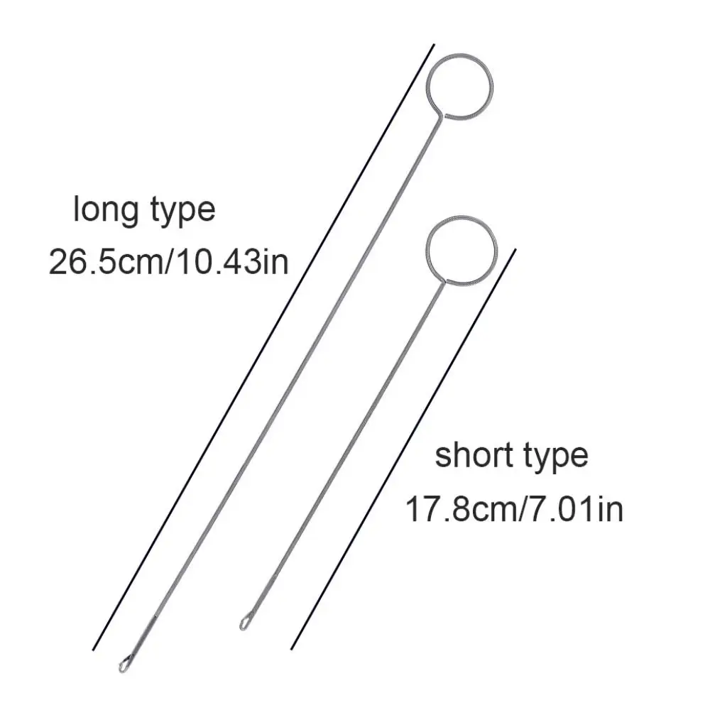 Household Stainless Steel for Turning Fabric Belts Strips Threading Device Sewing Loop Turner Hook Fabric Flipper Sewing Tools