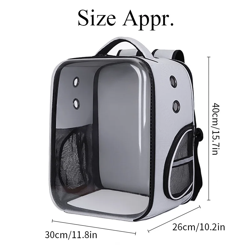 Large Capacity Transparent Travel Cat Backpack, Breathable Pet Outing Bag, Portable Pet Outing Bag