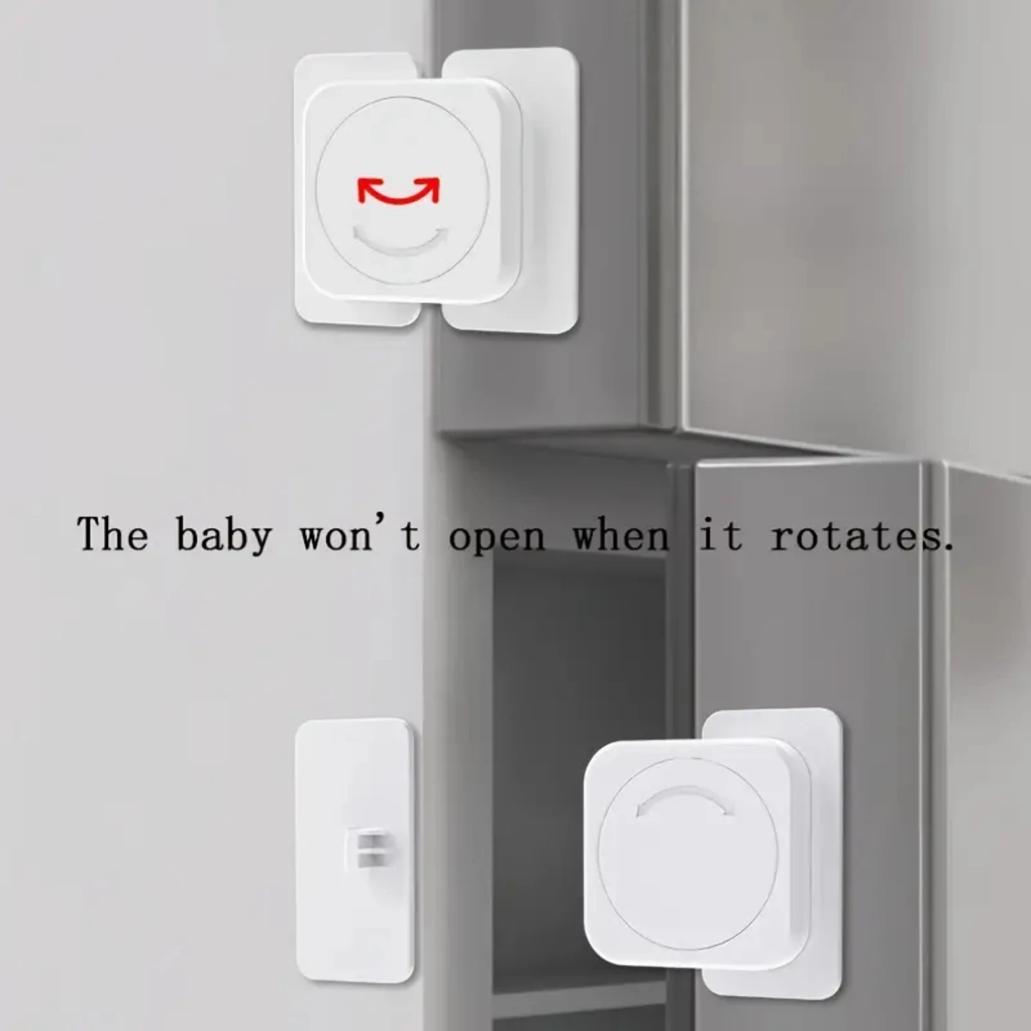 1pc Baby Anti-pinch Door Drawer Lock, Cabinet Lock, Water Heater Lock, Refrigerator Lock 2.16''*1.96''/5.5cm*5cm