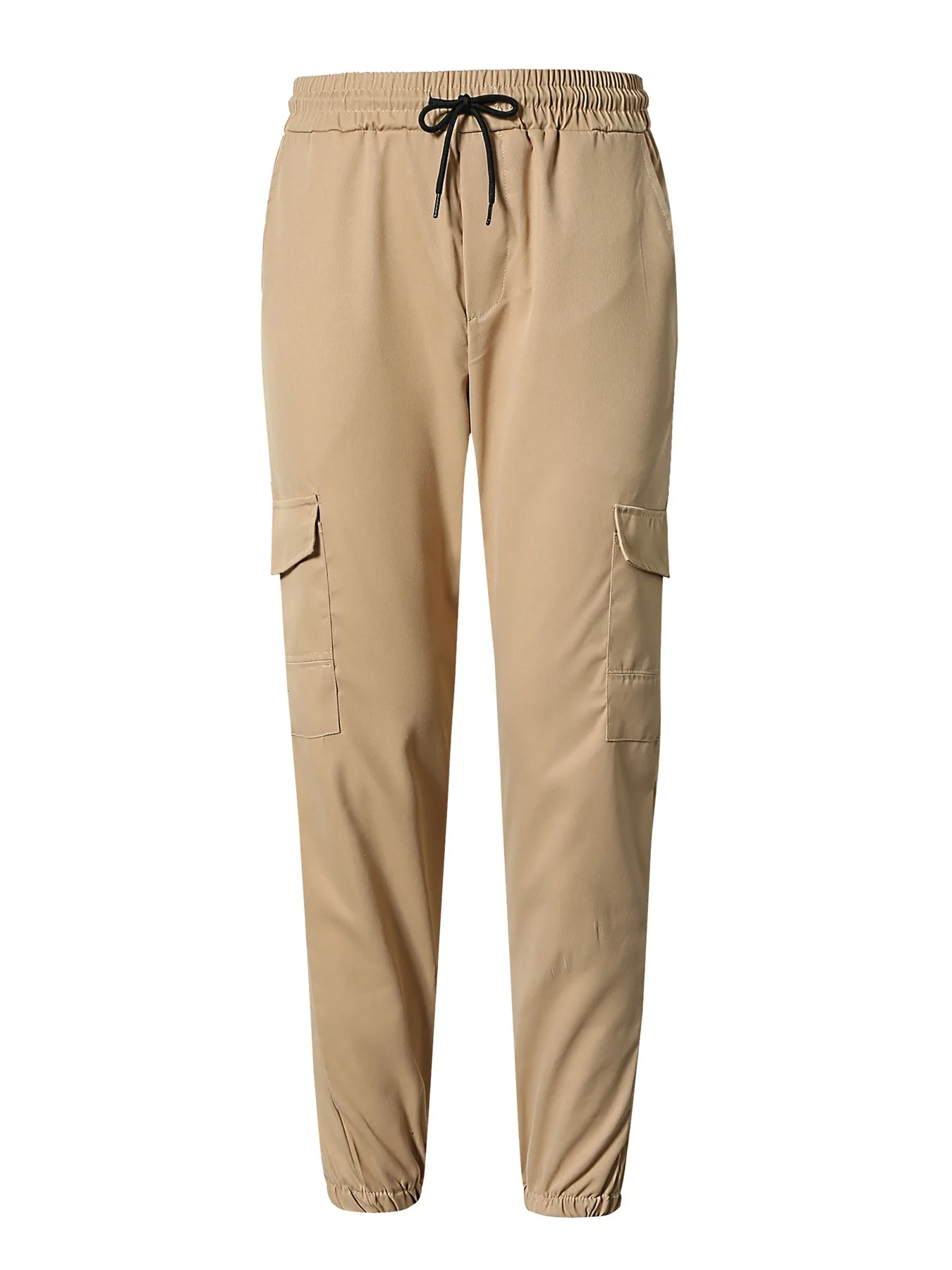 Męskie lekkie spodnie cargo z wieloma kieszeniami, dopasowane joggery, streetwear, miejskie, outdoorowe, vintage, robocze, codzienne.