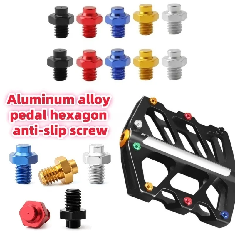 10/20/30 шт. болты для педалей велосипеда MTB M4, винты для велосипедных педалей из алюминиевого сплава, противоскользящие штифты для педалей, аксессуары для велосипедов