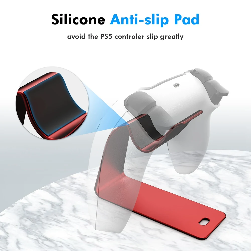 حامل مكتب لملحقات لوحة الألعاب لجهاز تحكم PS5 باللون الأحمر