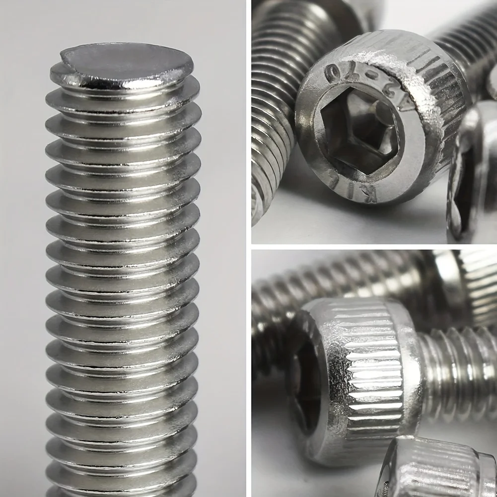 50pcs M6 Socket Head Cap Screws Hex Bolts DIN912 For Industrial Use Furniture Construction Bike Maintenance Kits